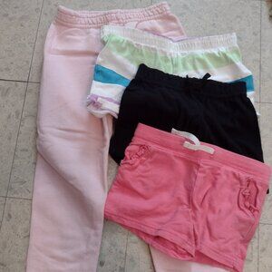 Three pairs of shorts and one pair of pants, 4T